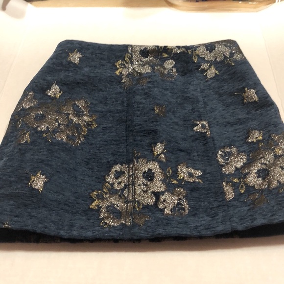 Free People Skirt- Metallic- Women -Mini - Picture 2 of 11